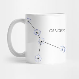 Cancer Zodiac horoscope Constellation Sticker flower Mug